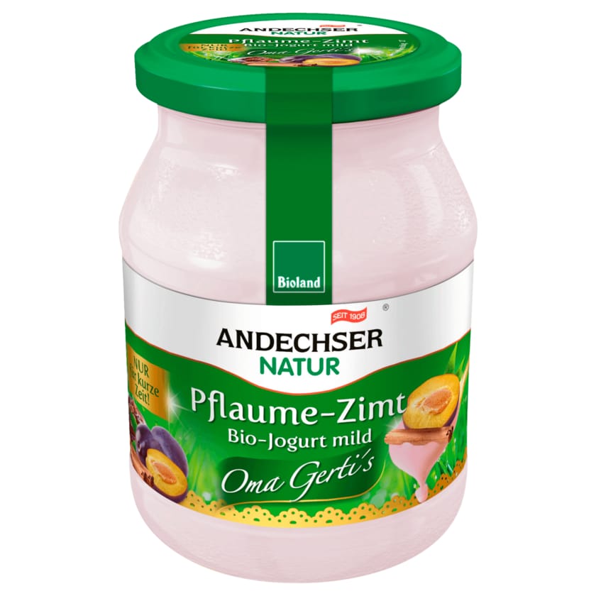 Andechser Natur Pflaume Zimt Bio-Joghurt mild Oma Gerti's 500g